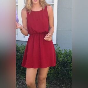 Everly Vibrant Red Mini Dress